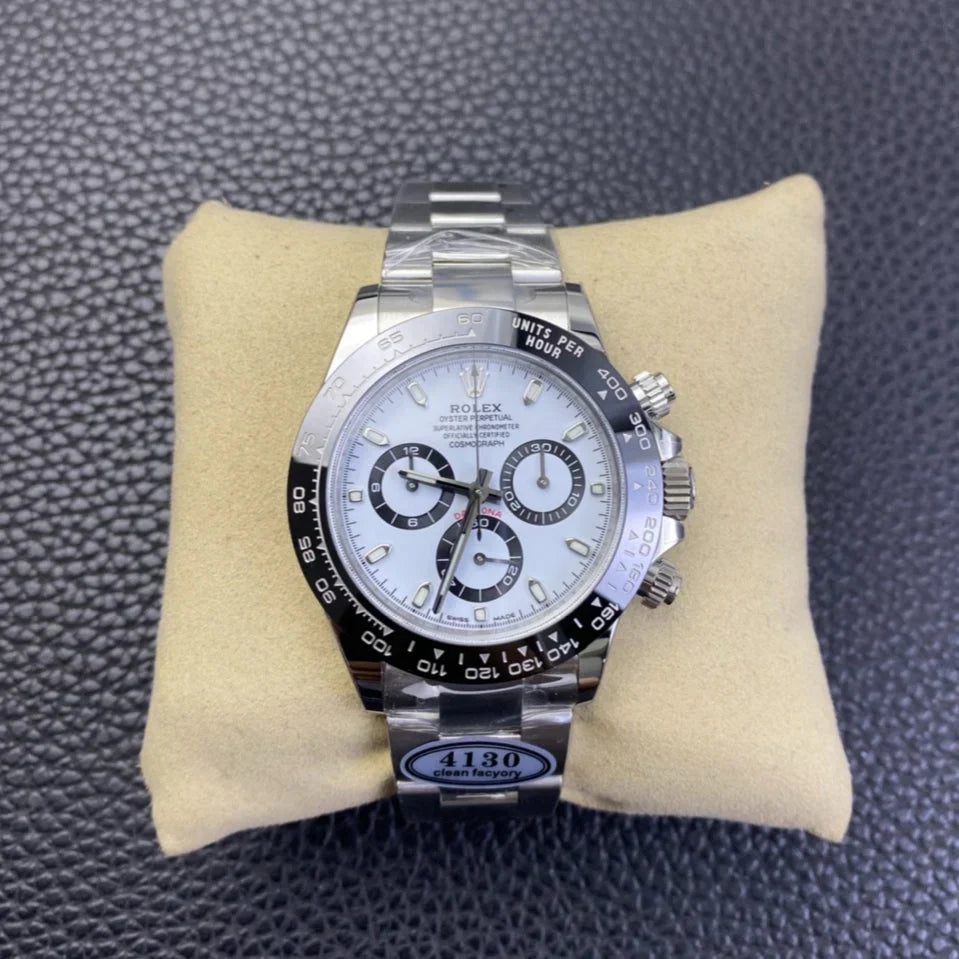 Chronograph -C-Factory -White Steel- Silver  904L Steel- Automatic - 40mm
