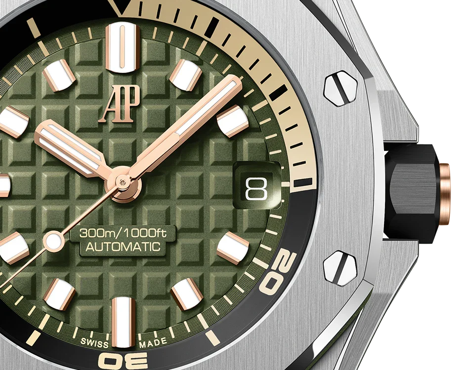 Green Rubber Strap 904L Steel - Automatic - 42mm