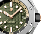 Green Rubber Strap 904L Steel - Automatic - 42mm