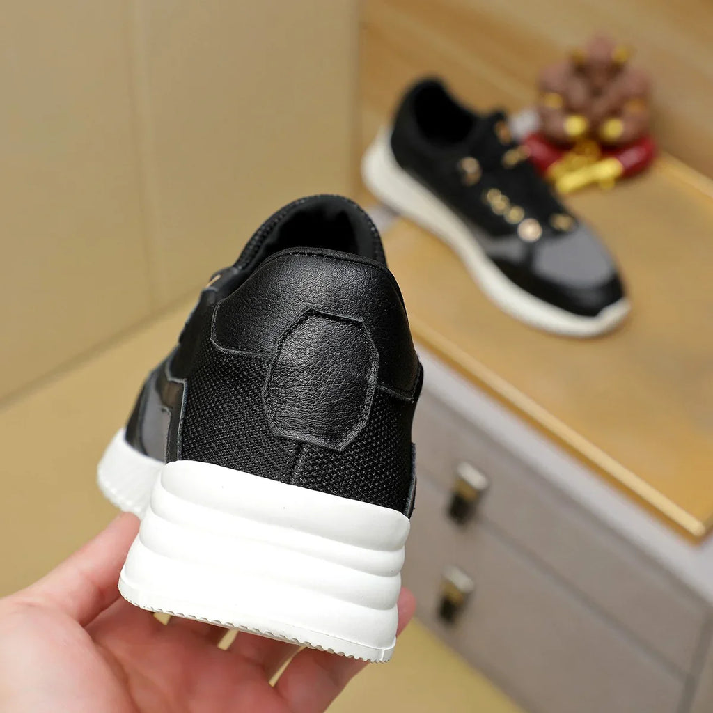 Calf leather sports shoes