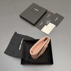 Short grain embossed leather envelope wallet \ nFlip wallet