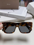 Super Beautiful Geometric Lingge Mirror Legs Super Beautiful New Women's Sunglasses