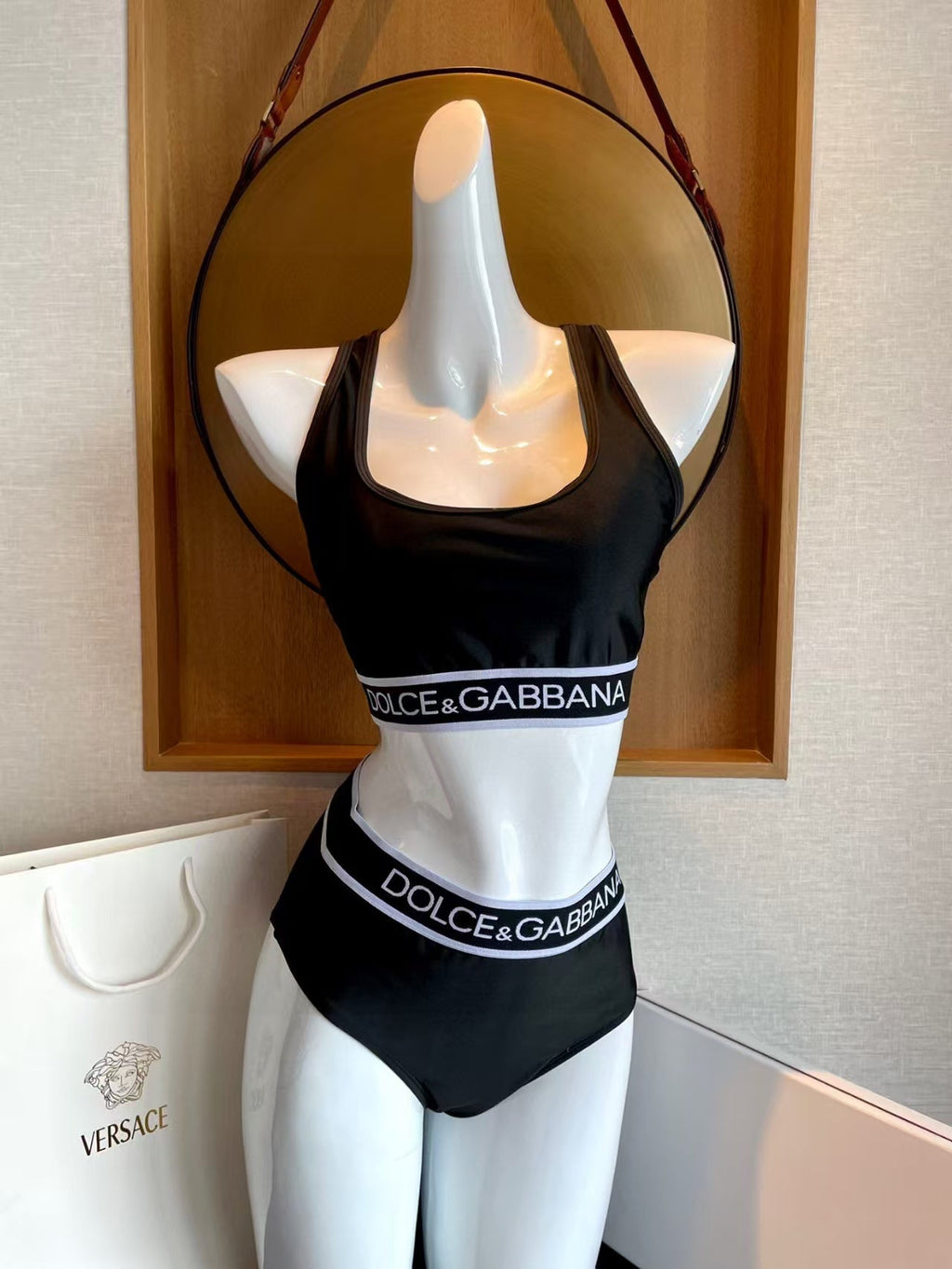 New letter woven swimsuit