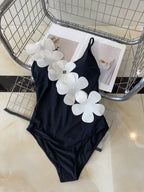 Hot selling flower suspender swimsuit