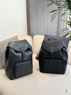 Belt buckle black flower/embossed backpack