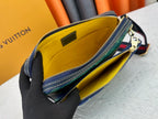 Striped canvas mailman bag