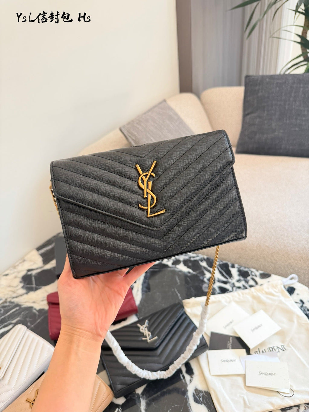 Black gold caviar envelope