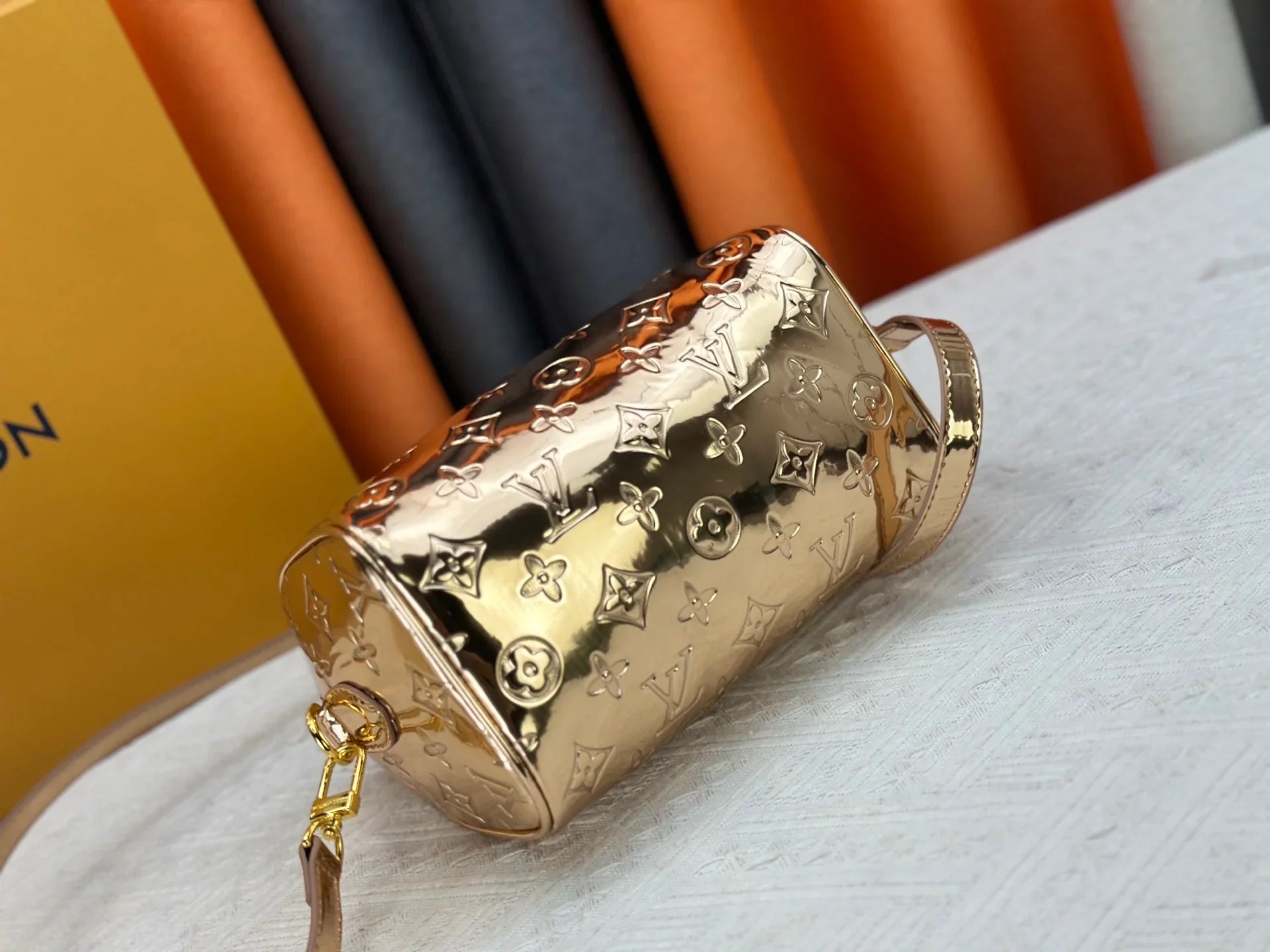 Rose gold handbag