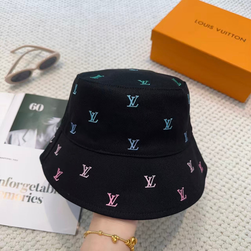 New double-sided embroidered fisherman hat