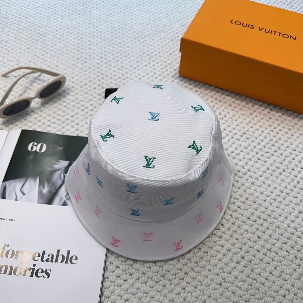 New double-sided embroidered fisherman hat