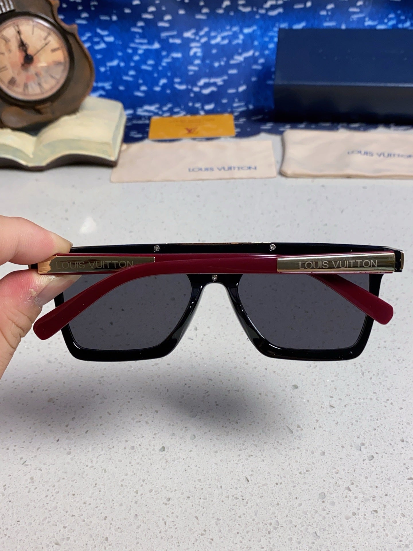 New Korean style personalized wide edge thick frame sunglasses