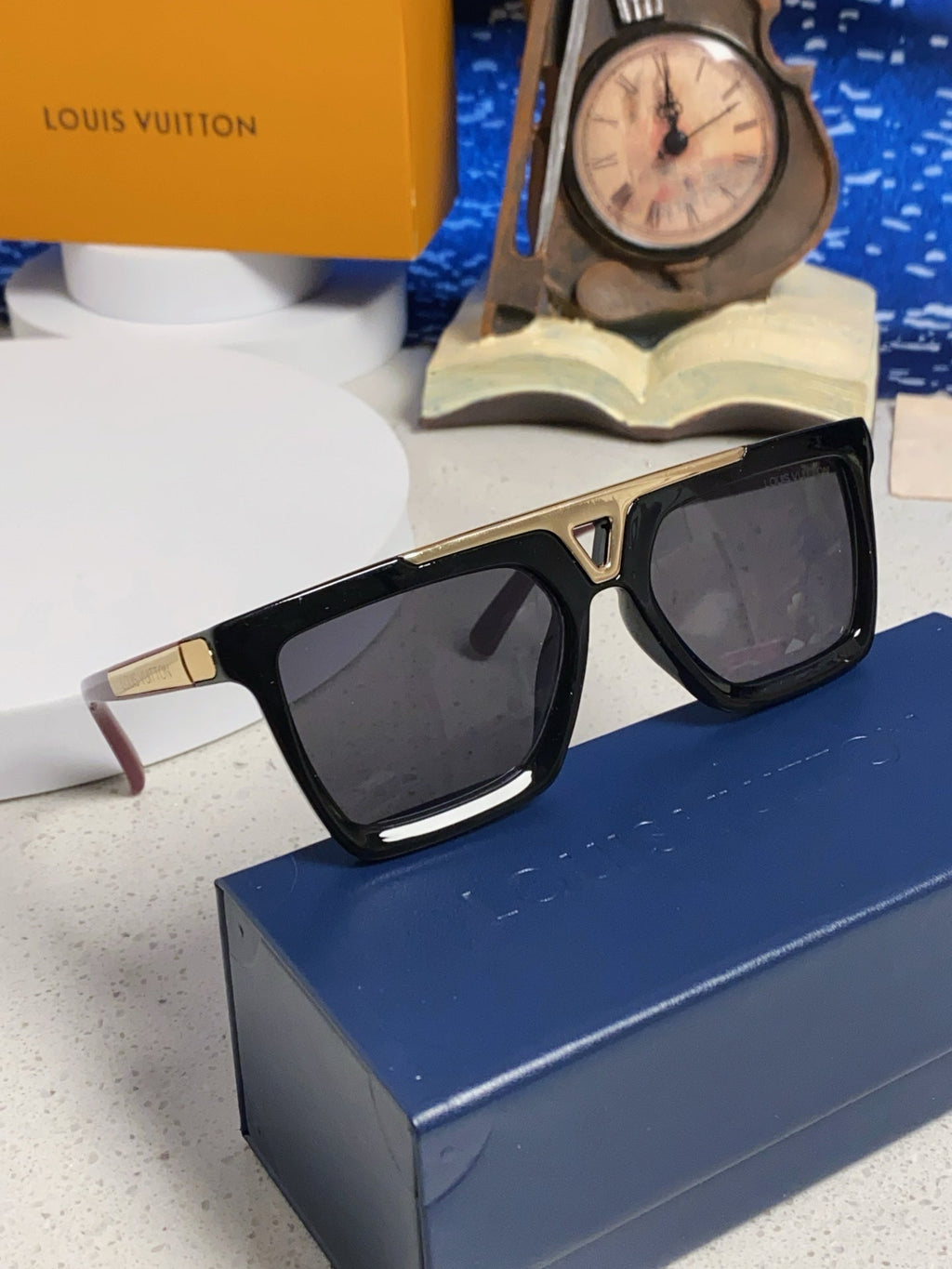New Korean style personalized wide edge thick frame sunglasses