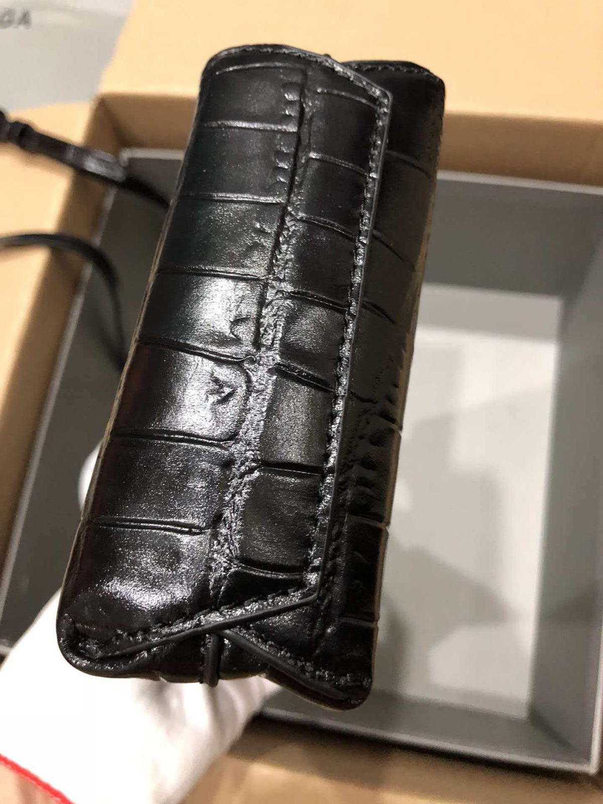 Wall cracked cowhide small bag