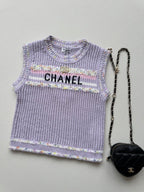 25fw Hollow knit vest