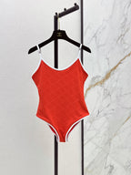 Chanel/Textured Plaid One-Piece Swimsuit