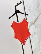Chanel/Textured Plaid One-Piece Swimsuit