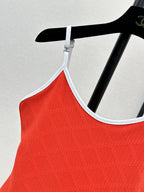 Chanel/Textured Plaid One-Piece Swimsuit