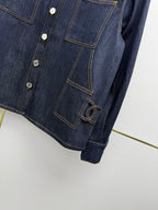 Chanel/Embroidered Straight-Leg Denim Trousers