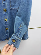 Chanel/Embroidered Straight-Leg Denim Trousers