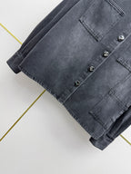 Chanel/Embroidered Straight-Leg Denim Trousers