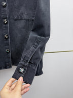 Chanel/Embroidered Straight-Leg Denim Trousers