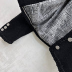 Chanel/Bound-Edge Crew-Neck Tweed Jacket