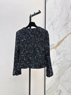 Chanel/Frayed-Edge Tweed Jacket