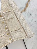 chanel/26Gilded Tweed Panel Jacket