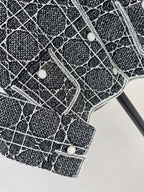 Cannage-pattern knit cardigan