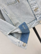 Vintage-Wash Hooded Denim Jacket