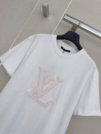 Letter-print crew-neck short-sleeve T-shirt