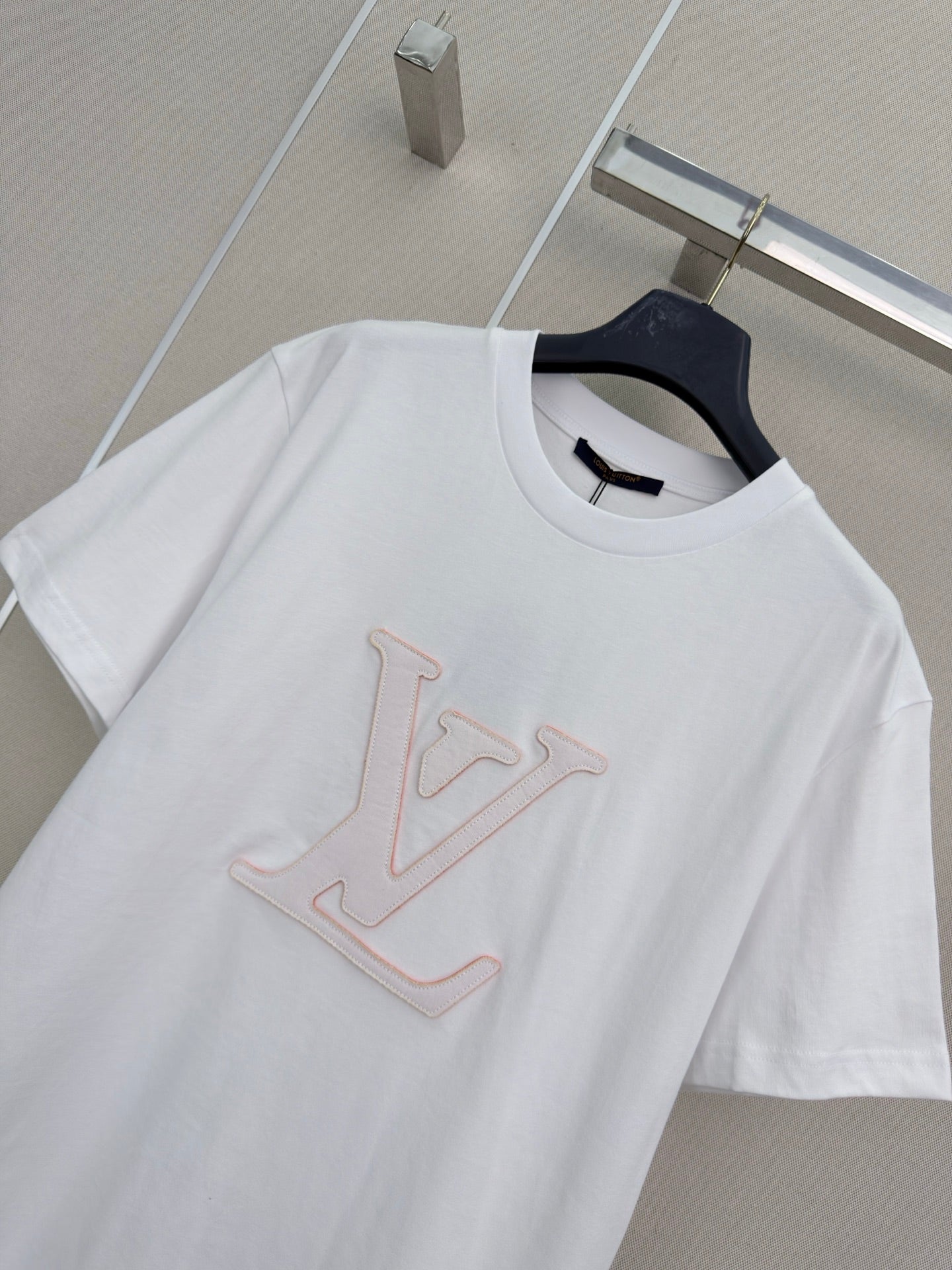 Letter-print crew-neck short-sleeve T-shirt