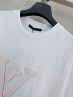 Letter-print crew-neck short-sleeve T-shirt