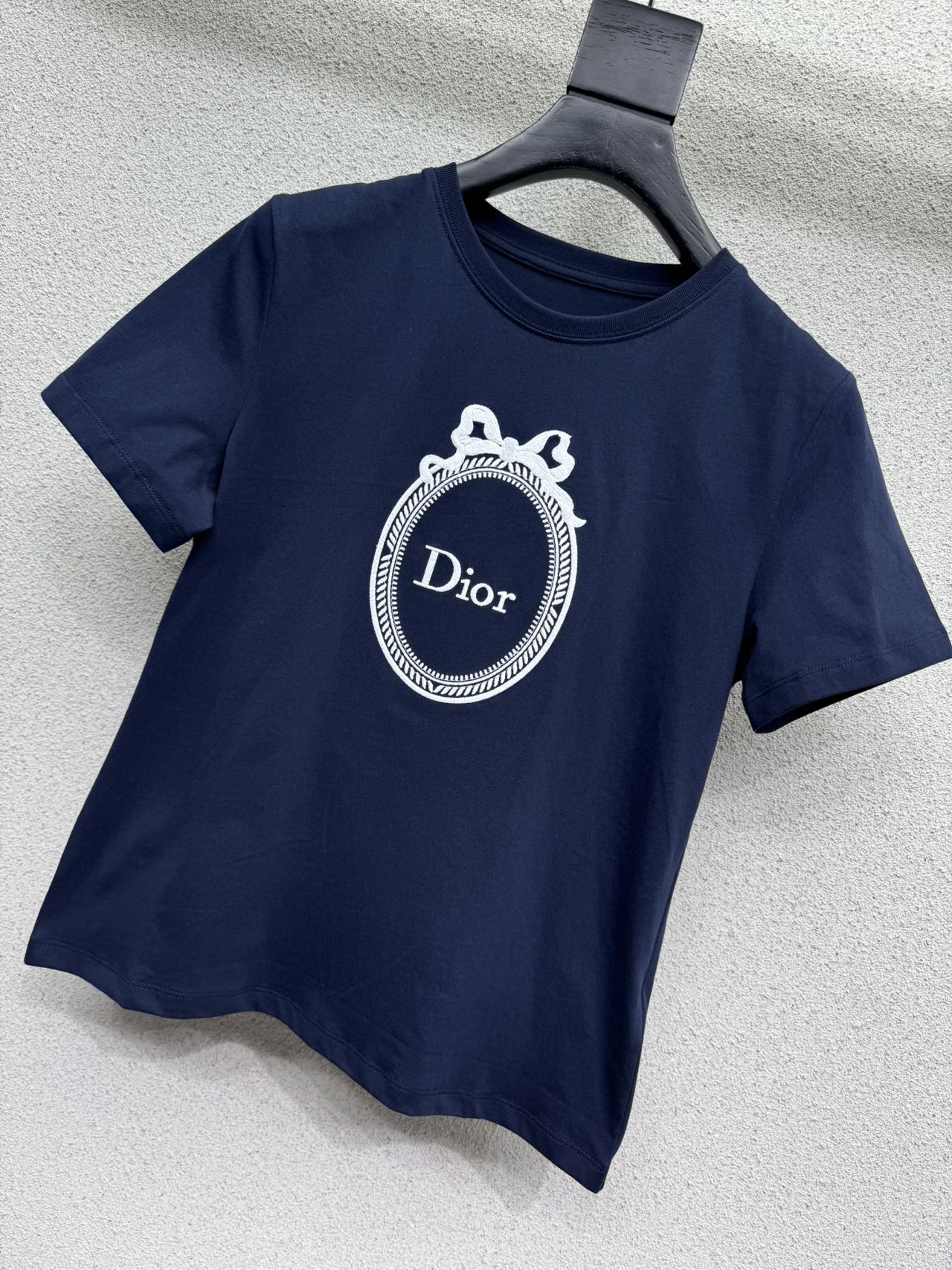 Dior/26SS Embroidered Logo Short-Sleeve T-Shirt