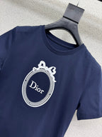 Dior/26SS Embroidered Logo Short-Sleeve T-Shirt