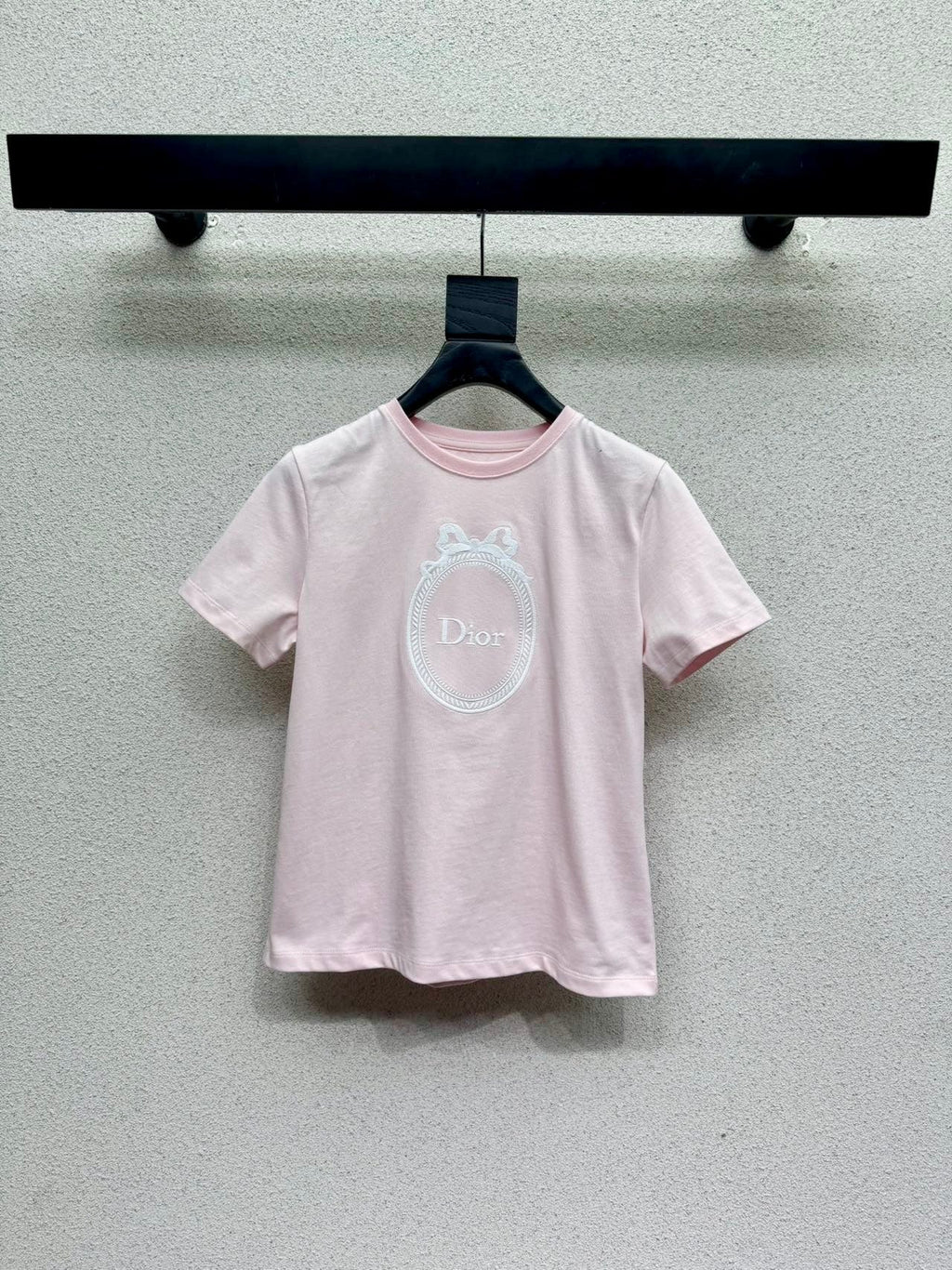 Dior/26SS Embroidered Logo Short-Sleeve T-Shirt