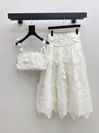 zimmermann/26ss 3D Floral Camisole + Skirt