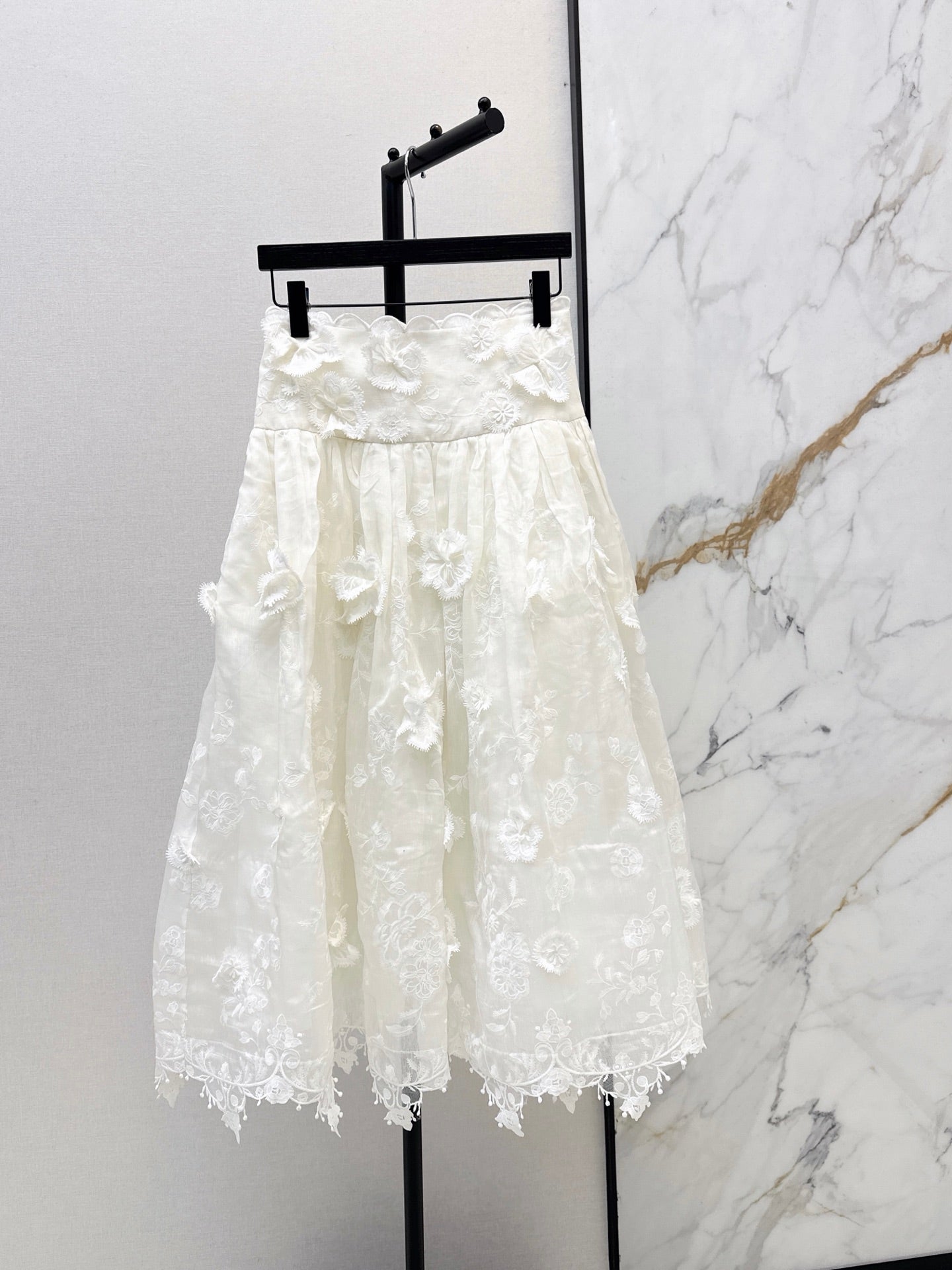 zimmermann/26ss 3D Floral Camisole + Skirt