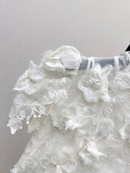 zimmermann/26ss 3D Floral Sleeveless Cropped Top