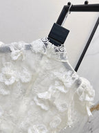 zimmermann/26ss 3D Floral Sleeveless Cropped Top