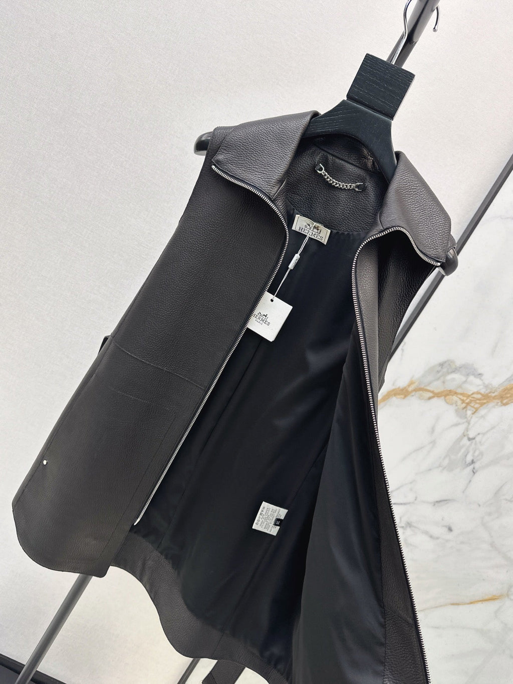 Hermès/26 Early Autumn Latest Genuine Leather Vest
