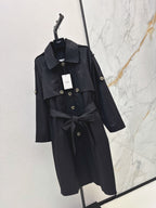 Celine/26 Early Autumn New Style Early Autumn New Style Notched Collar Belted Trench Coat