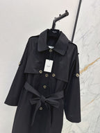 Celine/26 Early Autumn New Style Early Autumn New Style Notched Collar Belted Trench Coat