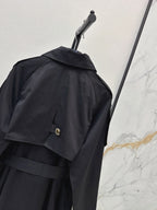 Celine/26 Early Autumn New Style Early Autumn New Style Notched Collar Belted Trench Coat