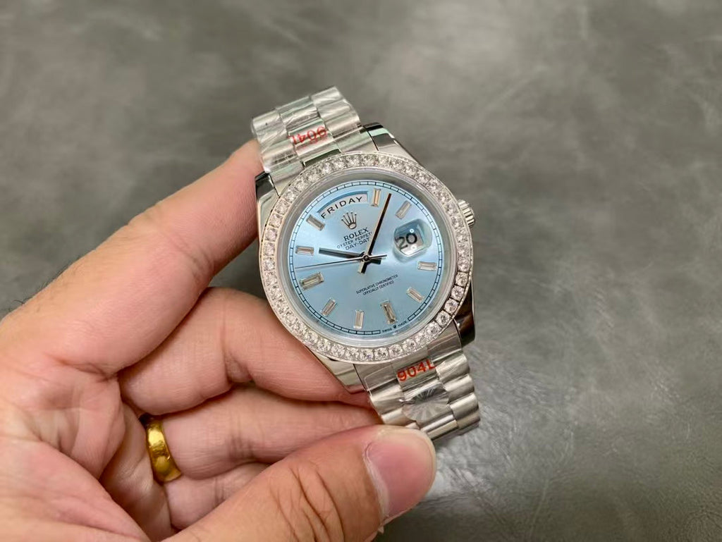Blue - Silver 904L Steel - Automatic -40mm