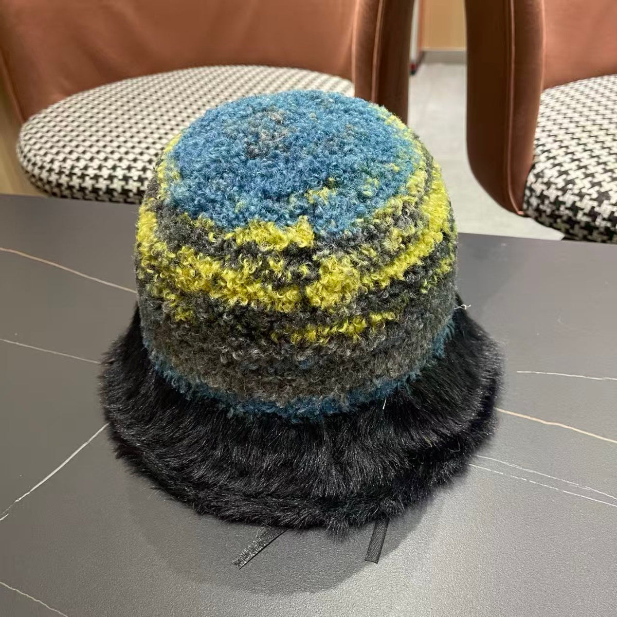 New Rainbow Knitted Basin Hat