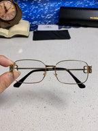 New metal retro box, refined gold wire rectangular gold and silver frame for men and women, can be paired with myopia glasses trend