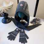 New Classic Scarf Hat Glove Set