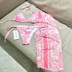 New three piece printed swimsuit