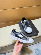 Lazy footrest style shoe upper breathable lace up board shoes